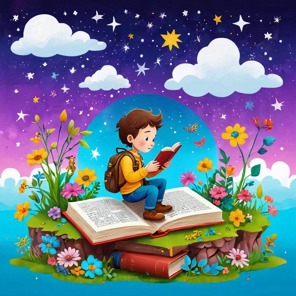 A whimsical illustration of a tiny explorer discovering various miniature treasures like books, flowers, and gadgets scattered across a vibrant blogosphere landscape. The explorer, a charming small creature, holds a magnifying glass while perched on a colorful blog page filled with playful doodles and engaging content. Dreamy clouds and sparkling stars hover above, symbolizing creativity and knowledge. The scene should be lively and cheerful, inviting readers to explore the wonders within the blog. cartoon style. vibrant colors.